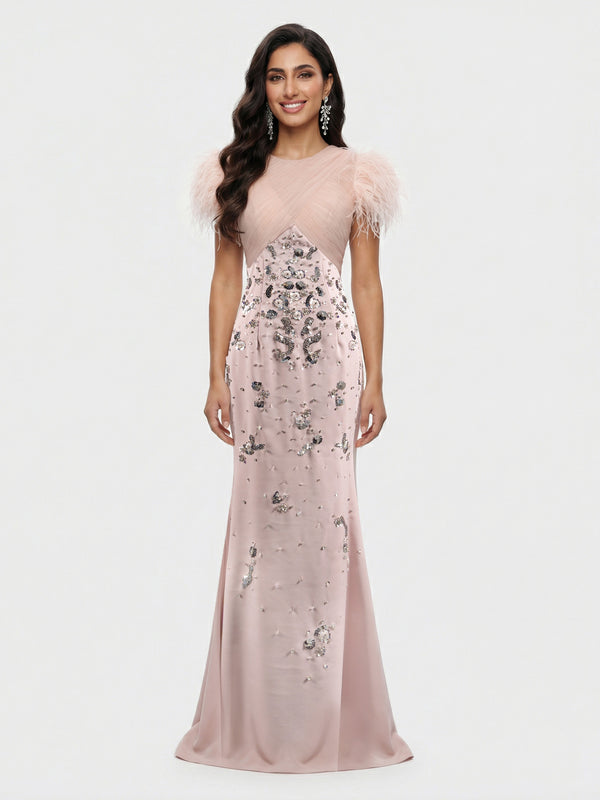 long velvet dress long sleeve Maxi velvet dress for women, elegant party dress 4478 – Xiaolizi