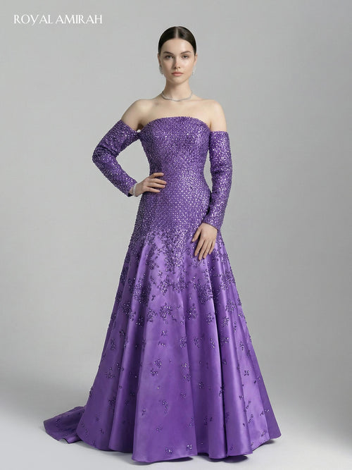 Purple Evening Dress Royal Amirah Purple Evening Dress Royal Amirah