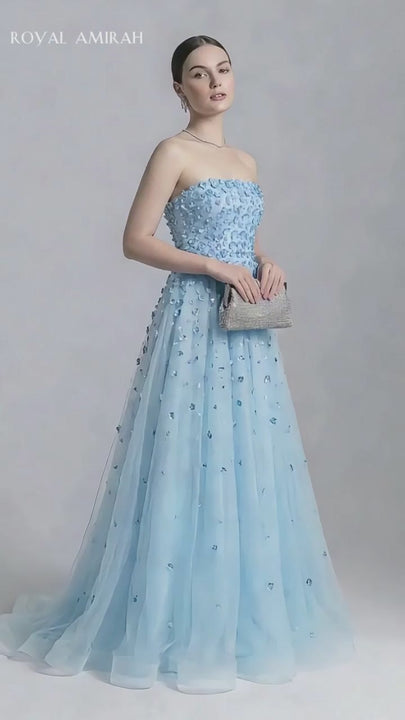 Royal Amirah Blue Evening Dress AT002-8