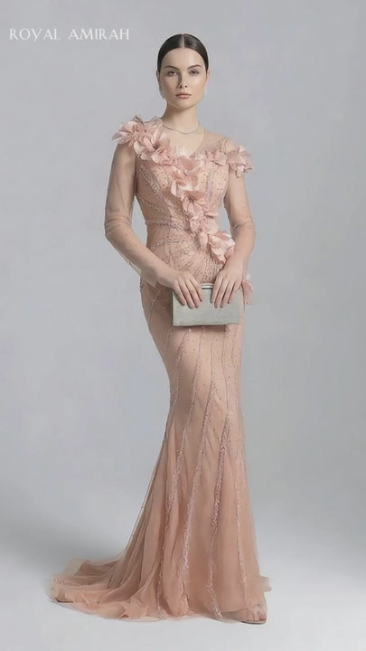 Royal Amirah Pink Evening Dress H1845-8