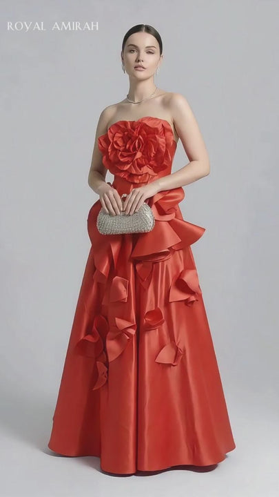Royal Amirah Red Evening Dress P50-8