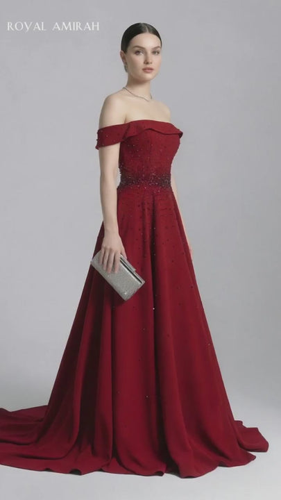 Royal Amirah Red Evening Dress AM13-8