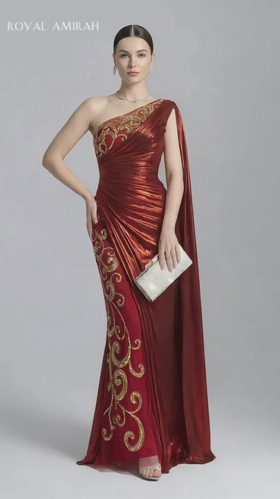 Royal Amirah Evening Dress H1526-Red-8
