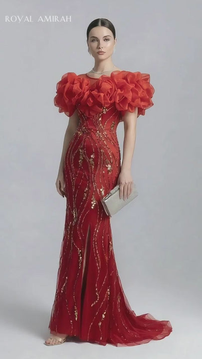 Royal Amirah Red Evening Dress H1831-8