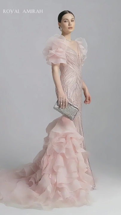 Royal Amirah Pink Evening Dress H1846-8
